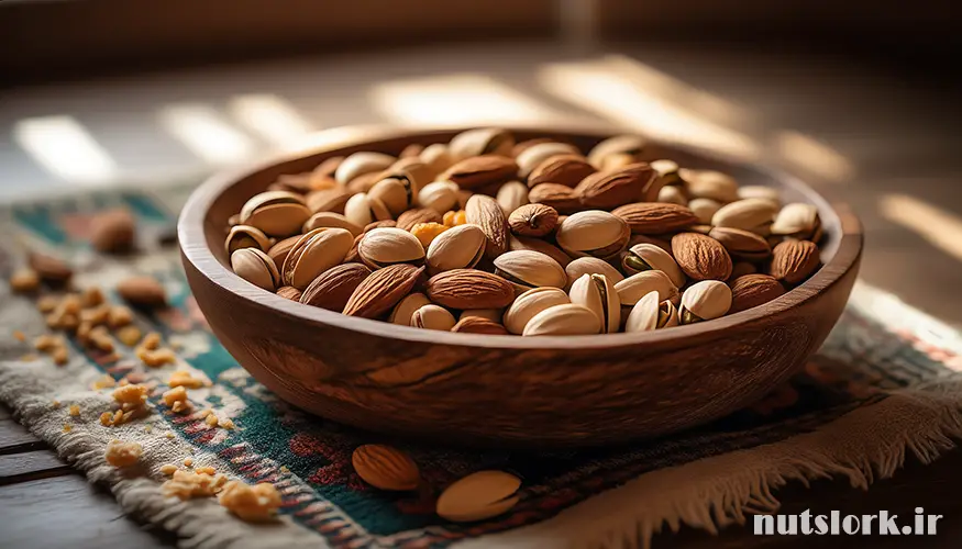 نمای آجیل تازه در بهترین آجیل فروشی رشت